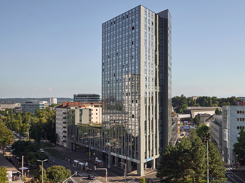 Fertiggestelltes Neubauprojekt der ZBI Gruppe am Bulgariplatz in Linz mit 328 Wohneinheiten