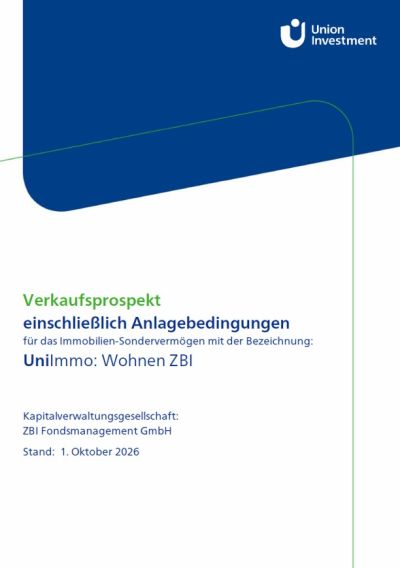 Verkaufsprospekt UniImmo Wohnen ZBI
